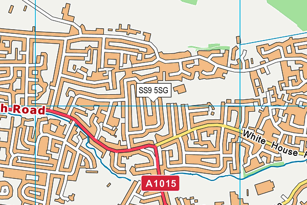 SS9 5SG map - OS VectorMap District (Ordnance Survey)