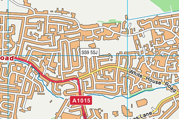 SS9 5SJ map - OS VectorMap District (Ordnance Survey)