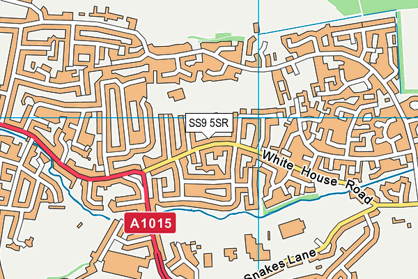 SS9 5SR map - OS VectorMap District (Ordnance Survey)