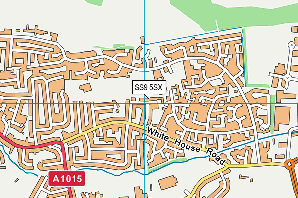 SS9 5SX map - OS VectorMap District (Ordnance Survey)