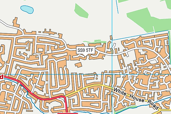 SS9 5TF map - OS VectorMap District (Ordnance Survey)
