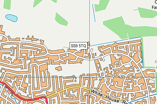 SS9 5TQ map - OS VectorMap District (Ordnance Survey)