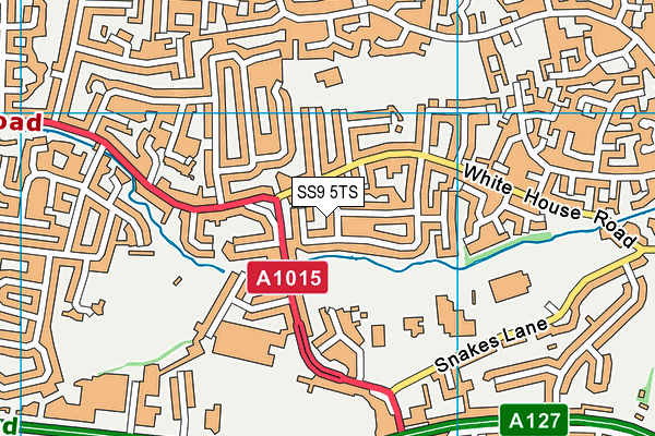 SS9 5TS map - OS VectorMap District (Ordnance Survey)