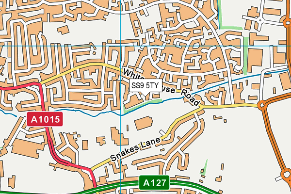 SS9 5TY map - OS VectorMap District (Ordnance Survey)