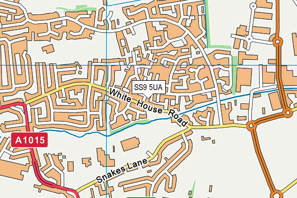 SS9 5UA map - OS VectorMap District (Ordnance Survey)