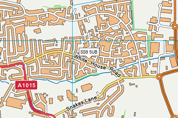 SS9 5UB map - OS VectorMap District (Ordnance Survey)