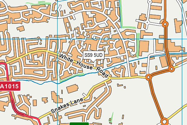 SS9 5UD map - OS VectorMap District (Ordnance Survey)