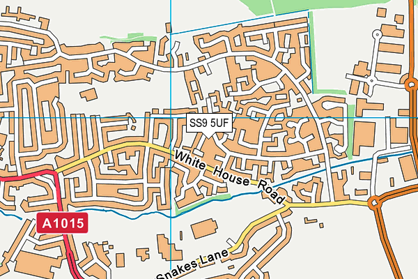 SS9 5UF map - OS VectorMap District (Ordnance Survey)