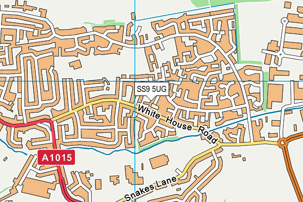 SS9 5UG map - OS VectorMap District (Ordnance Survey)
