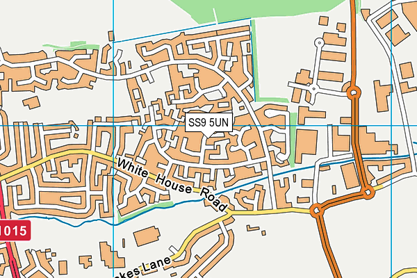 SS9 5UN map - OS VectorMap District (Ordnance Survey)