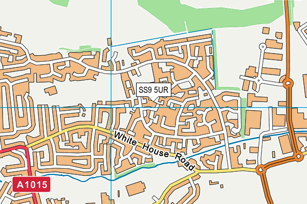 SS9 5UR map - OS VectorMap District (Ordnance Survey)