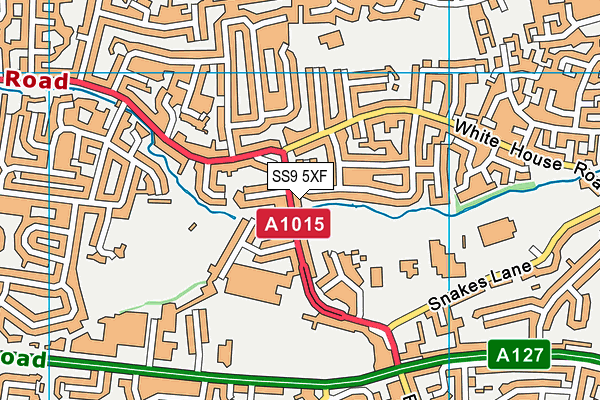 SS9 5XF map - OS VectorMap District (Ordnance Survey)