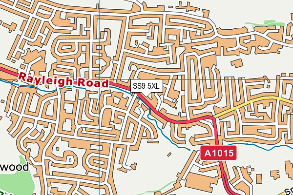 SS9 5XL map - OS VectorMap District (Ordnance Survey)