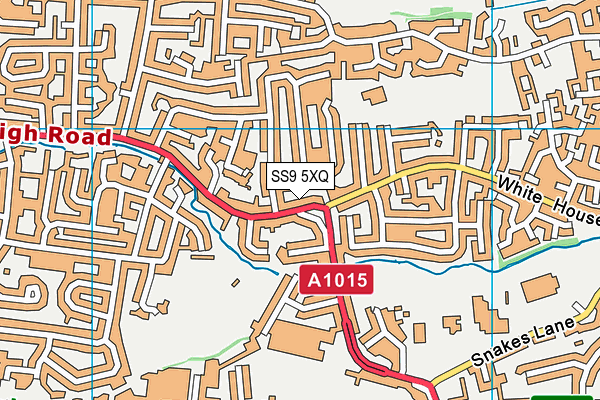 SS9 5XQ map - OS VectorMap District (Ordnance Survey)