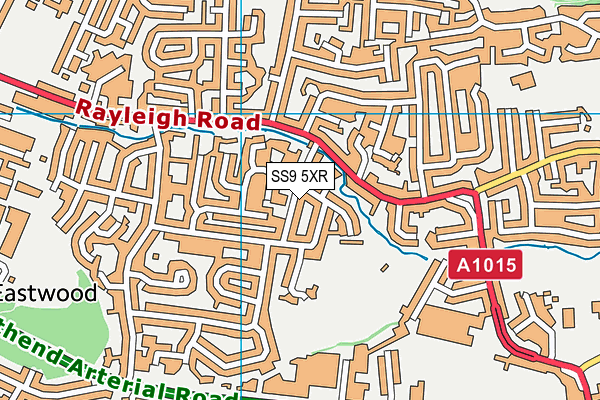 SS9 5XR map - OS VectorMap District (Ordnance Survey)