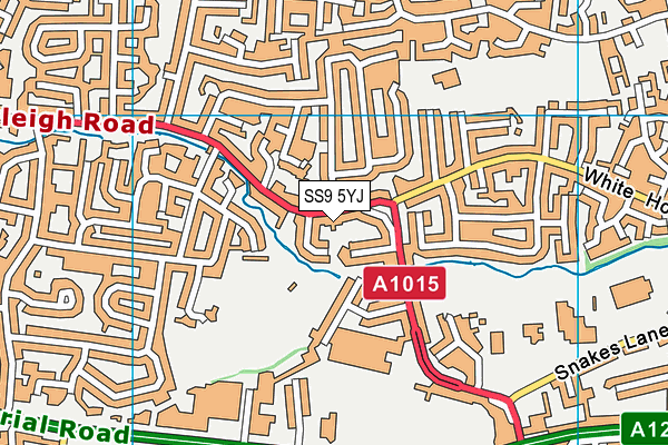 SS9 5YJ map - OS VectorMap District (Ordnance Survey)