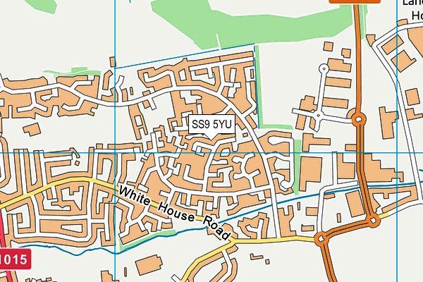SS9 5YU map - OS VectorMap District (Ordnance Survey)