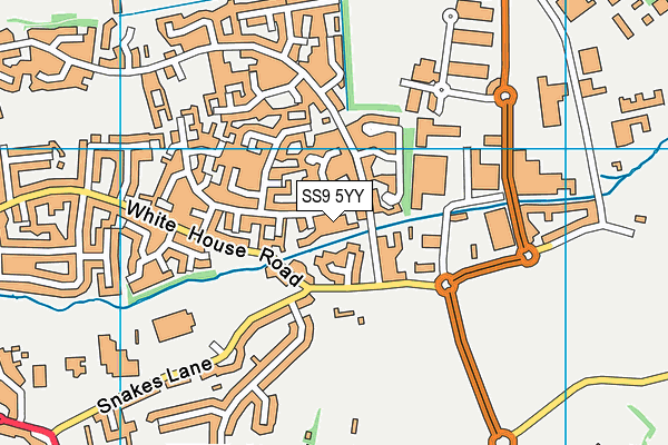 SS9 5YY map - OS VectorMap District (Ordnance Survey)
