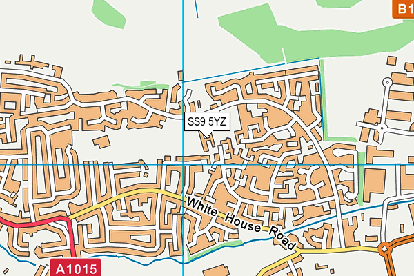SS9 5YZ map - OS VectorMap District (Ordnance Survey)