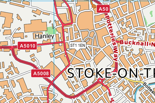 ST1 1EN map - OS VectorMap District (Ordnance Survey)