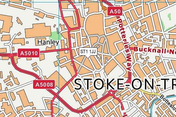 ST1 1JJ map - OS VectorMap District (Ordnance Survey)