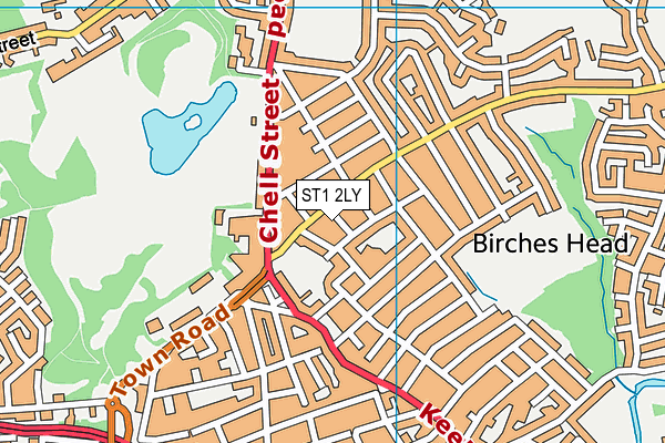 ST1 2LY map - OS VectorMap District (Ordnance Survey)