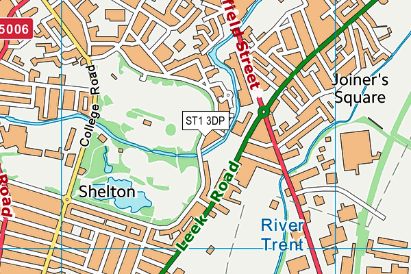 ST1 3DP map - OS VectorMap District (Ordnance Survey)