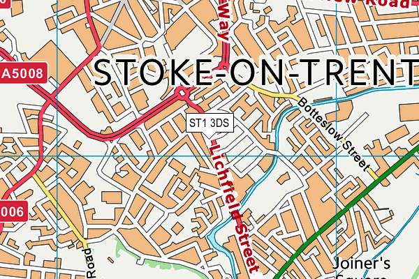 ST1 3DS map - OS VectorMap District (Ordnance Survey)