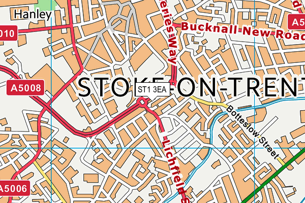ST1 3EA map - OS VectorMap District (Ordnance Survey)