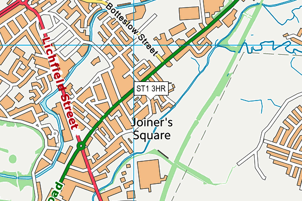 ST1 3HR map - OS VectorMap District (Ordnance Survey)