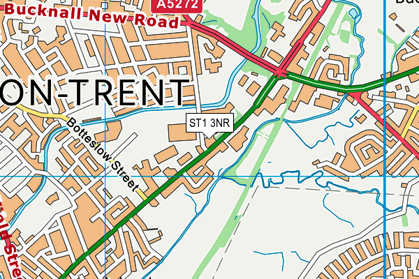 ST1 3NR map - OS VectorMap District (Ordnance Survey)