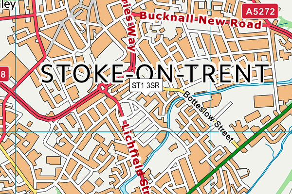 ST1 3SR map - OS VectorMap District (Ordnance Survey)