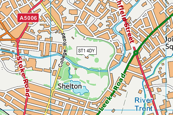 ST1 4DY map - OS VectorMap District (Ordnance Survey)