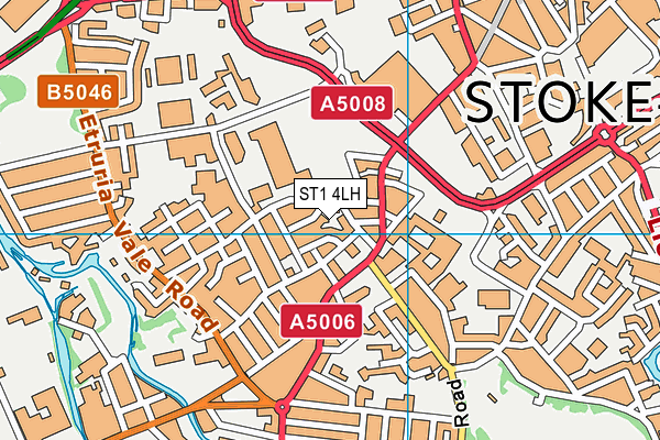 ST1 4LH map - OS VectorMap District (Ordnance Survey)