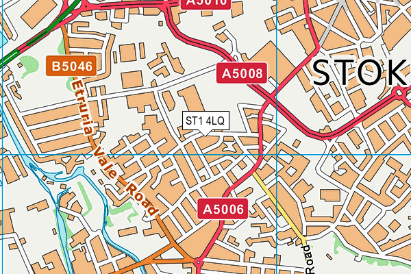 ST1 4LQ map - OS VectorMap District (Ordnance Survey)