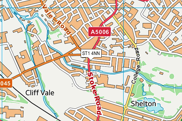 ST1 4NN map - OS VectorMap District (Ordnance Survey)