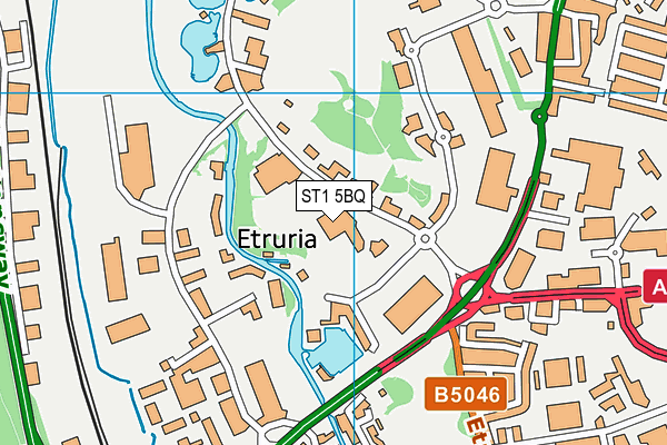 Leisure Club @ Stoke map (ST1 5BQ) - OS VectorMap District (Ordnance Survey)