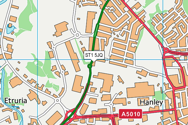 ST1 5JQ map - OS VectorMap District (Ordnance Survey)