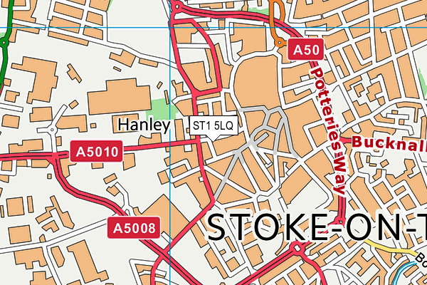 ST1 5LQ map - OS VectorMap District (Ordnance Survey)