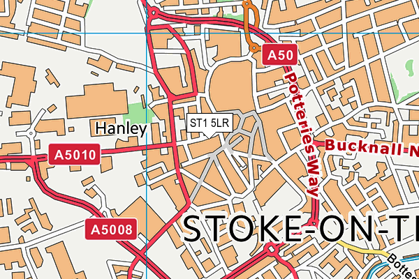 ST1 5LR map - OS VectorMap District (Ordnance Survey)