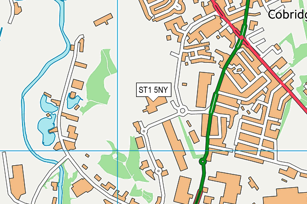 ST1 5NY map - OS VectorMap District (Ordnance Survey)