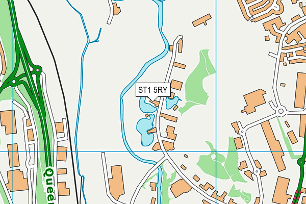 ST1 5RY map - OS VectorMap District (Ordnance Survey)