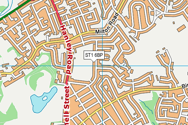 ST1 6BP map - OS VectorMap District (Ordnance Survey)