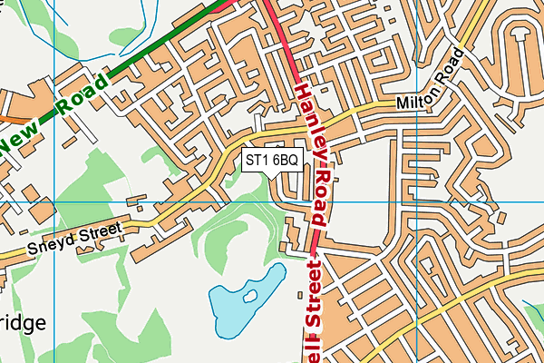 ST1 6BQ map - OS VectorMap District (Ordnance Survey)