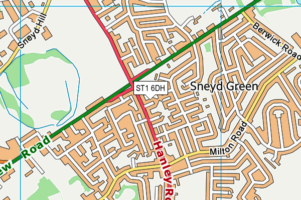 ST1 6DH map - OS VectorMap District (Ordnance Survey)