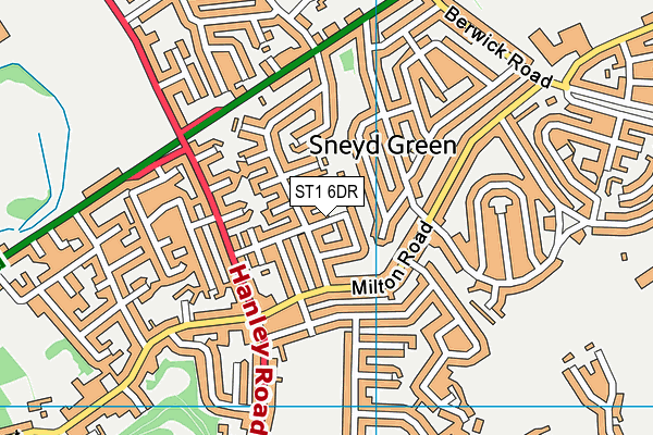 ST1 6DR map - OS VectorMap District (Ordnance Survey)