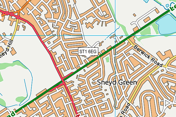 ST1 6EG map - OS VectorMap District (Ordnance Survey)