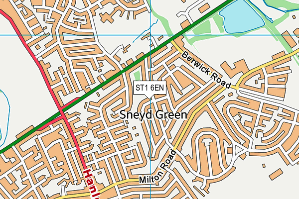 ST1 6EN map - OS VectorMap District (Ordnance Survey)
