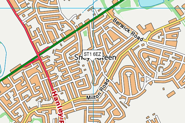 ST1 6EZ map - OS VectorMap District (Ordnance Survey)