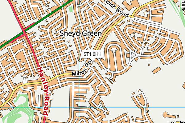 ST1 6HH map - OS VectorMap District (Ordnance Survey)